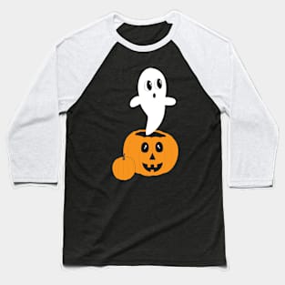 Haunted Jack O Lantern Baseball T-Shirt